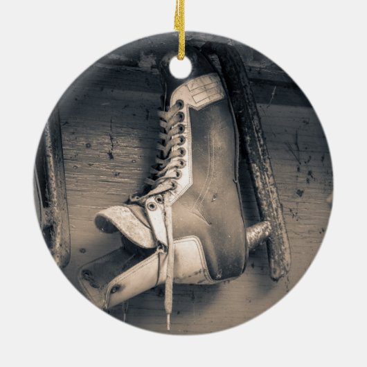 hockeyschaats keramisch ornament (Achterkant)