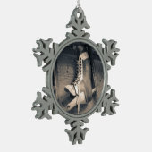  hockeyschaats tin sneeuwvlok ornament (Links)