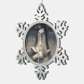  hockeyschaats tin sneeuwvlok ornament (Rechts)