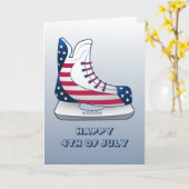 Hockeyschaatsen en sterren kaart (Gele Bloem)