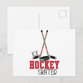 hockeyschaatser briefkaart (Voorkant / Achterkant)