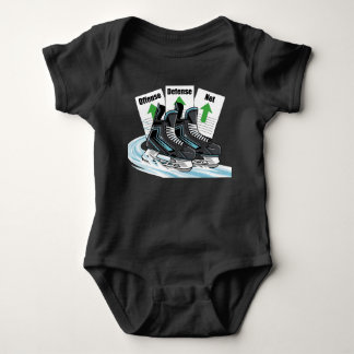 Hockeyschaatser met stat cards - Baby T-shirts