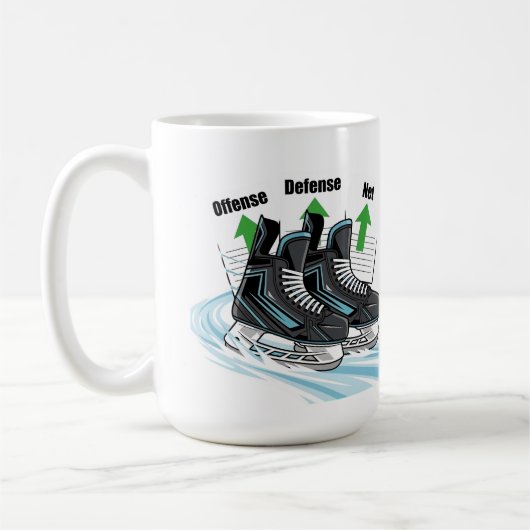 Hockeyschaatser met statkaarten - Mokken (Links)