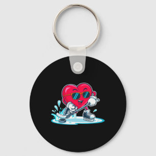 Hockeyshirt met hart Valentijnsdag Jongens Mannen Sleutelhanger