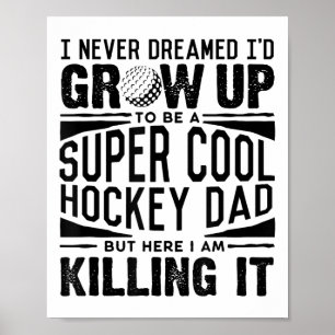 Hockeyshirt voor vader Hockeyliefhebber Vaderdag Poster