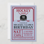 Hockeyspel, Net Puck en Sticks, Verjaardagsfeest Kaart (Voorkant)