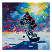 Hockeyspeler bij Goal Perfect Poster (Voorkant)