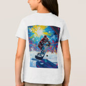 Hockeyspeler bij Goal Tri-Blend Shirt (Achterkant)