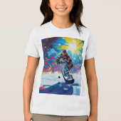 Hockeyspeler bij Goal Tri-Blend Shirt (Voorkant)