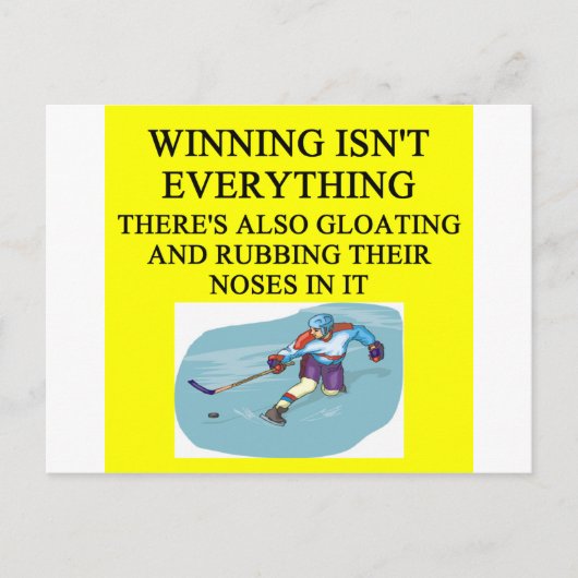 hockeyspeler briefkaart (Voorkant)