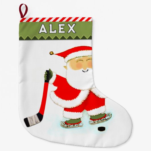 Hockeyspeler Cadeau Grote Kerstsok (Voorkant)