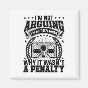 Hockeyspeler die grappig ijs-hockey grap sarcasme magneet