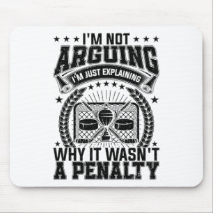 Hockeyspeler die grappig ijs-hockey grap sarcasme muismat