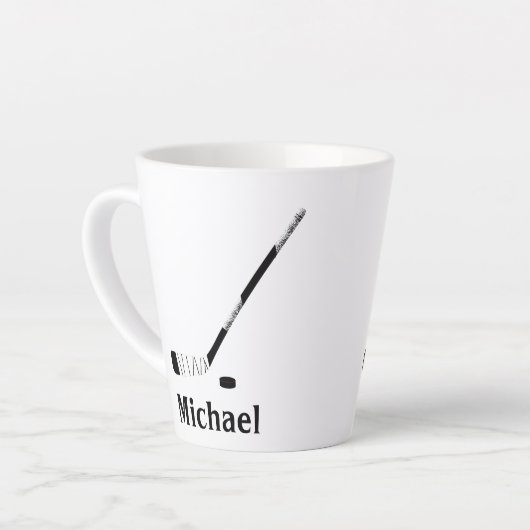 HOCKEYSPELER GEPERSONALISEERDE LATTE MOK (Linkerhoek)