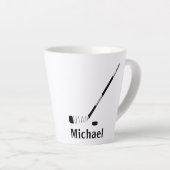 HOCKEYSPELER GEPERSONALISEERDE LATTE MOK (Rechterhoek)