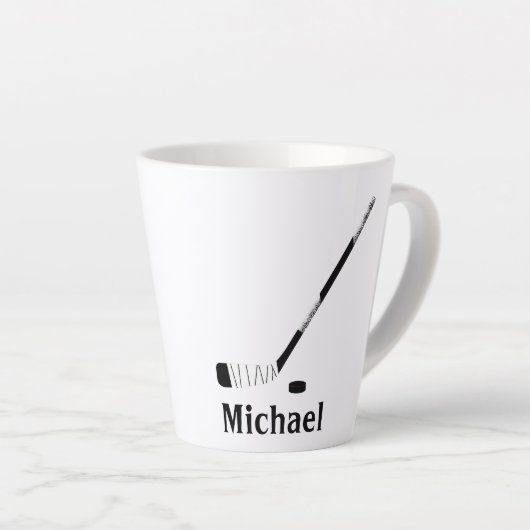 HOCKEYSPELER GEPERSONALISEERDE LATTE MOK (Rechterhoek)