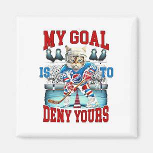 Hockeyspeler Hockey Kat Liefhebber Mijn Doel Is Om Magneet