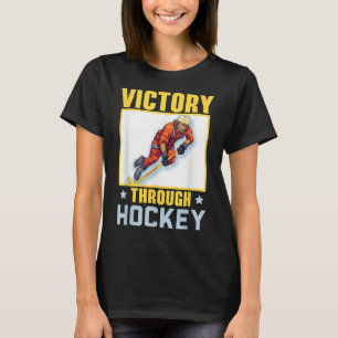 Hockeyspeler Hockeystick Sportliefhebber Puck T-shirt