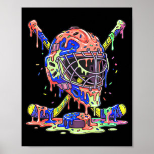 Hockeyspeler Ijs Drip Jongens Kinderen Voor Ijs Poster