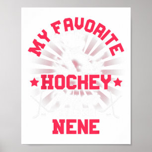 Hockeyspeler ijs mijn favoriete hockeyspeler noemt poster
