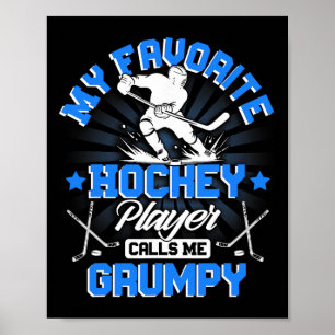 Hockeyspeler ijs mijn favoriete hockeyspeler noemt poster