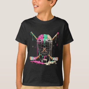 Hockeyspeler Ijsje Drip Jongens Kinderen Ijshockey T-shirt