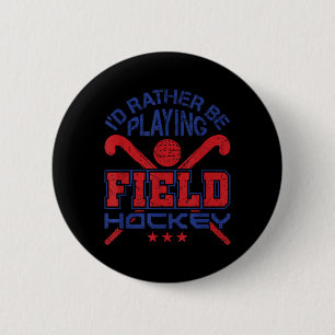 Hockeyspeler Liever Hockey Spelen Ronde Button 5,7 Cm