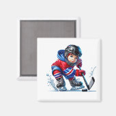 Hockeyspeler magneet   (Voorkant / Achterkant)