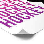 Hockeyspeler met hockeystick_3 poster (Hoek)