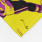 Hockeyspeler met stick   fleece deken (Hoek)