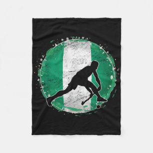 Hockeyspeler Nigeria Nigeria Vlag Nigeria  Fleece Deken