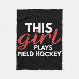 Hockeyspeler Outfit Voor Hockey Fleece Deken