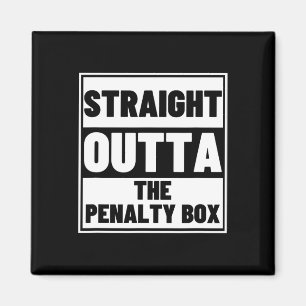 Hockeyspeler Rechtdoor Uit Penalty Box Grappig Ijs Magneet