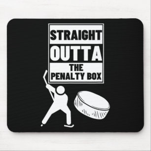 Hockeyspeler rechtstreeks uit de penaltybox Funny Muismat