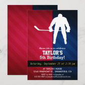 Hockeyspeler; Rood, Wit en Blauw Kaart (Voorkant / Achterkant)