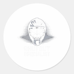 Hockeyspeler Shutout Strafbox Hockey Doelman Ronde Sticker