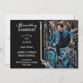 Hockeyspeler Sport Afstudeerfoto Aankondiging (Voorkant)