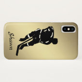 Hockeyspeler sport ontwerp Case-Mate iPhone case (Achterkant (horizontaal))