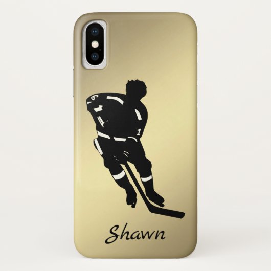Hockeyspeler sport ontwerp Case-Mate iPhone case (Achterkant)