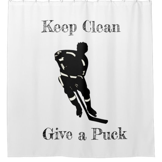 Hockeyspeler Sport Ontwerp Douchegordijn (Voorkant)