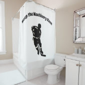 Hockeyspeler Sport Ontwerp Douchegordijn (In situ)