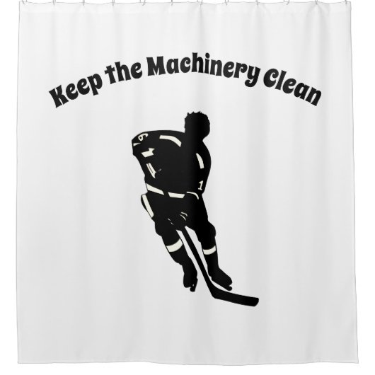 Hockeyspeler Sport Ontwerp Douchegordijn (Voorkant)