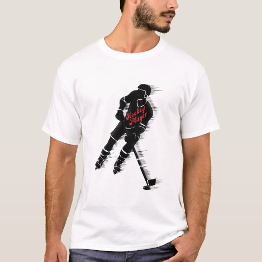 hockeyspeler t-shirt (Voorkant)