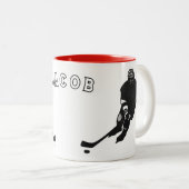 Hockeyspeler Tweekleurige Koffiemok (Voorkant rechts)