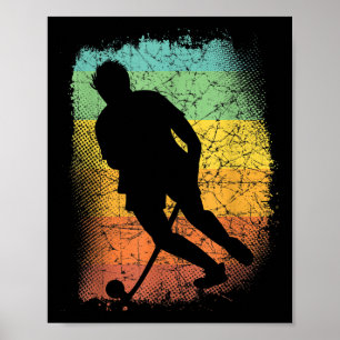 Hockeyspeler Vintage Geschenken Hockey  Poster