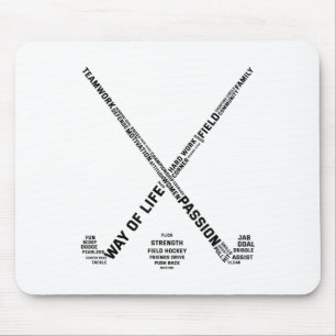 Hockeyspeler Woorden Hockeystick Hockeyteam Muismat