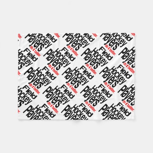 Hockeyspelers doen het beter fleece deken (Voorkant (Horizontaal))