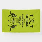 Hockeysport voor vrouwen spandoek (Horizontaal)