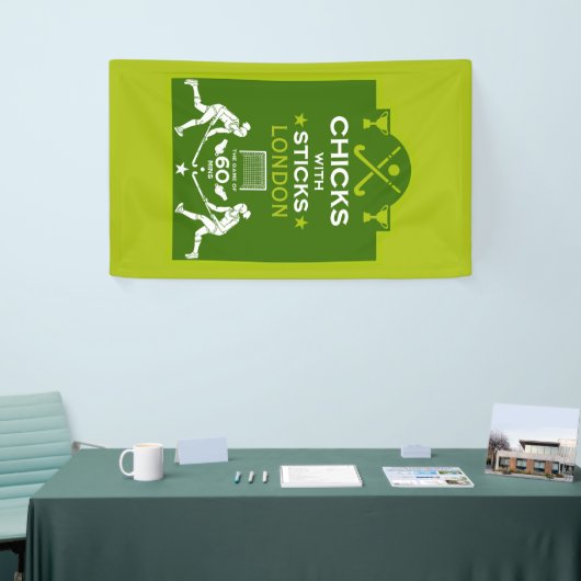 Hockeysport voor vrouwen spandoek (Beurs)