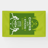 Hockeysport voor vrouwen spandoek (Horizontaal)